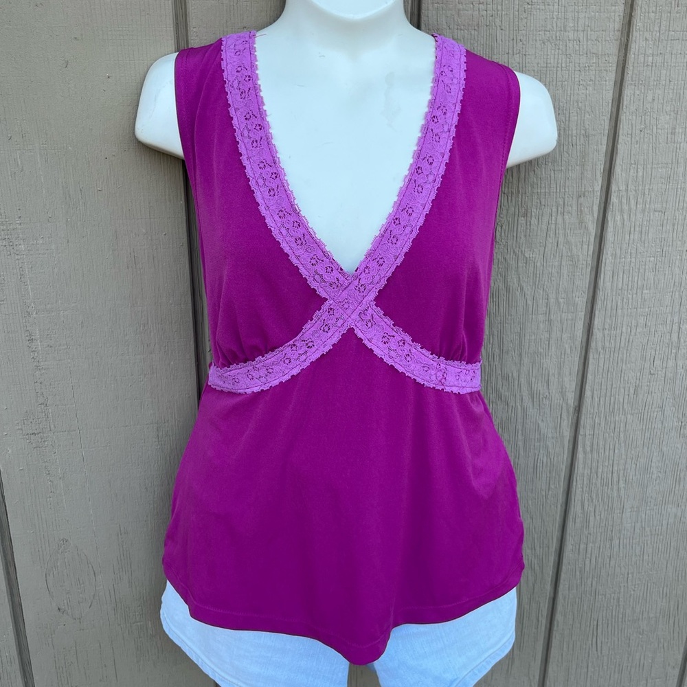 ABG Y2K Lace Trim Top